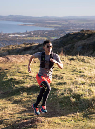 Runner completing a hill training session