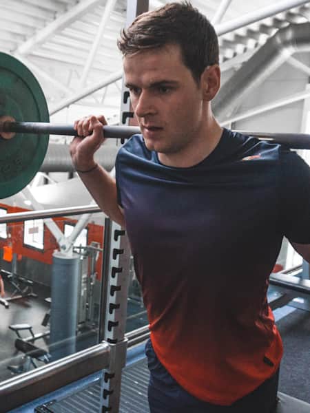 Mountain biker Greg Callaghan takes to the gym to improve his strength for racing the Enduro World Series.