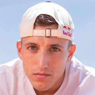 Simon Ehammer poses for a portrait in Teufen, Switzerland on July 9, 2024 