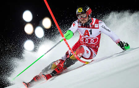 Marcel wie er leibt und lebt – beim Nightrace in Schladming.