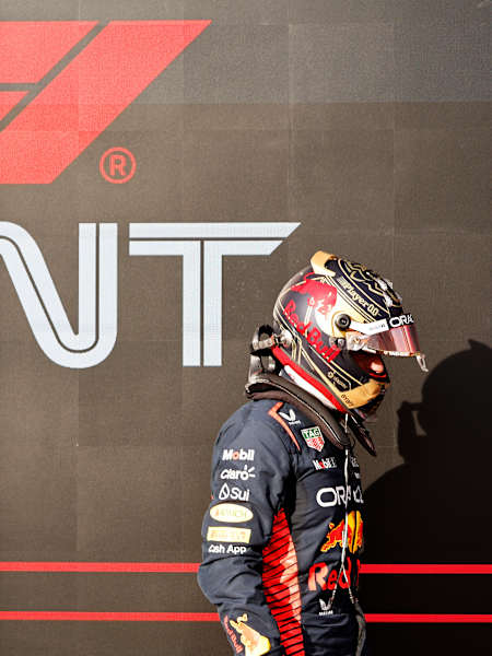Sprint winner Max Verstappen celebrates in parc ferme during the Sprint ahead of the F1 Grand Prix of United States at Circuit of The Americas on October 21, 2023 in Austin, Texas. 