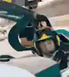 Yoshihide Muroya prepares to take off