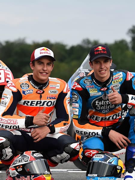 Marc Marquez and Alex Marquez at the MotoGP round in Brno