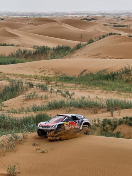 Cyril Despres in the Peugeot 3008DKR of Team Peugeot Total in action during Stage 13 of the Silk Way Rally, between Alashan Youqi and Zhongwei, China, on July 21, 2017.