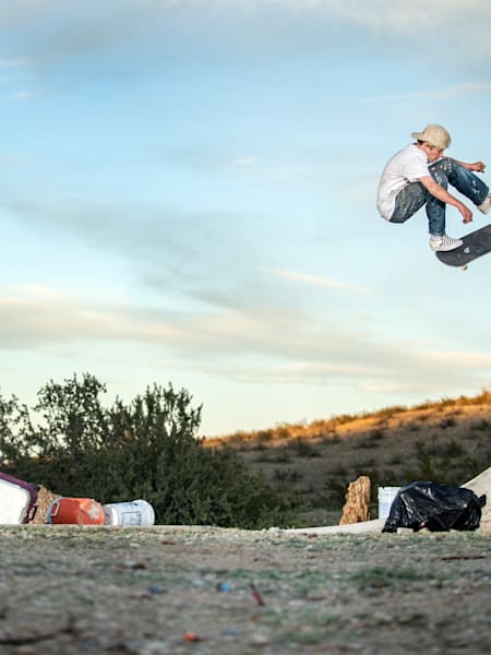 Dave Swift captures professional skateboarder CJ Collins in mid-action.