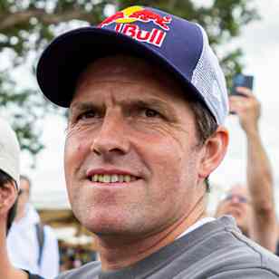 (L) Matt Jones and (R) Dougie Lampkin enjoy the display during the Goodwood festival of Speed 2022 in Chichester, United Kingdom on June 25, 2022