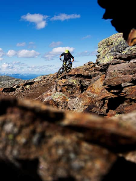 Janne Tjärnström performs at Åre Bike Park in Sweden