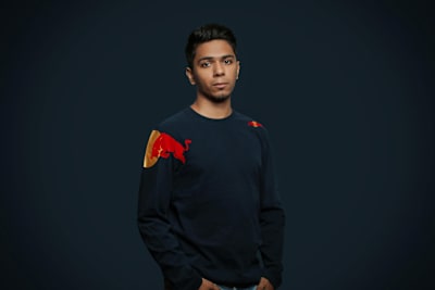 Arslan 'Ash' Siddique wearing a Red Bull jersey in Lahore, Pakistan on November 11, 2019