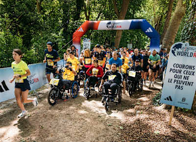 Go ! Le Wings for Life World Run 2025 s’est élancé le 4 mai. Comme ici à Saint-Denis, parc de la Légion d’Honneur.