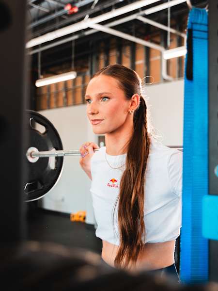 Bergen Reilly en el gimnasio.