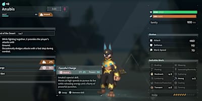 パルごとにステータスが異なる