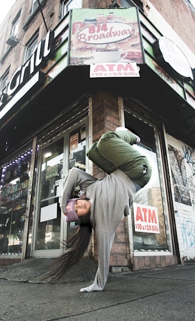 B-Girl Logistx poses for a portrait at Red Bull BC One World Final New York