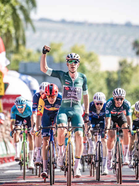 Wout Van Aert wins stage 7 from Archidona to Córdoba of the 79th La Vuelta Ciclista a España 2024 on 23 August, 2024.