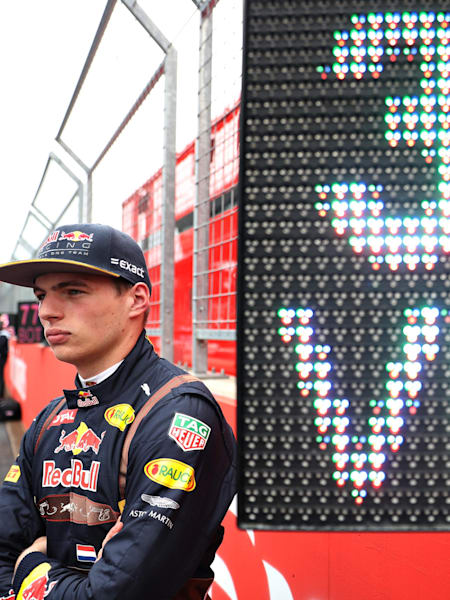 Portrait of Red Bull Racing driver and the youngest ever F1 race winner Max Verstappen