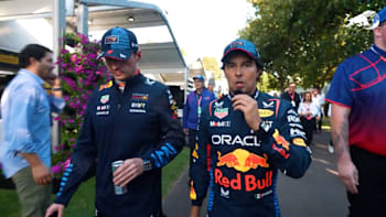Max And Checo Discuss Free Practice In Melbourne