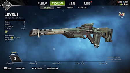 Triple Take weapon in Apex Legends.