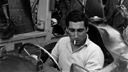 Alfonso De Portago, en un Lancia D50 de la Scuderia Ferrari, F1.