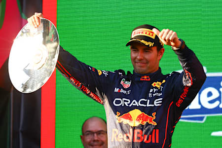 Sergio Pérez of Oracle Red Bull Racing at the Saudi Arabian Grand Prix on Australian Grand Prix on April 10, 2022.