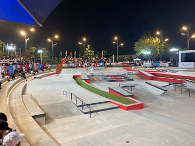 The Street Course during the 2022 World Skateboarding Championships 