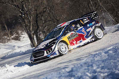 Sébastien Ogier (FRA) durante el Campeonato del Mundo FIA de Rallies 2017 en Montecarlo, Mónaco, el 20 de enero de 2017.