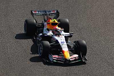 Liam Lawson of New Zealand driving the (30) Visa Cash App Racing Bulls VCARB 03 RB Ford on track during day three of F1 Testing at Bahrain International Circuit on February 13, 2026 in Bahrain
