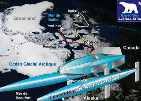 An arctic pedalo designed to tackle the infamous North West passage