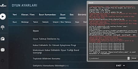 ESC tuşunun altında bulunan “è” tuşuna basarak konsolu açabilirsiniz.