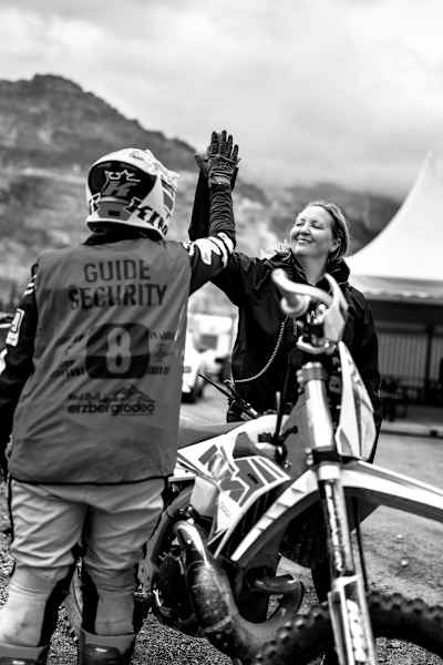 Red Bull Erzbergrodeo head guide Anne Lovrin. 