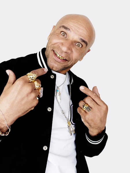 Goldie, pionnier de la jungle et fondateur du label Metalheadz, figure clé de la drum'n'bass.