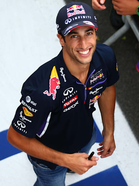 Daniel Ricciardo meets fans at the Italian GP
