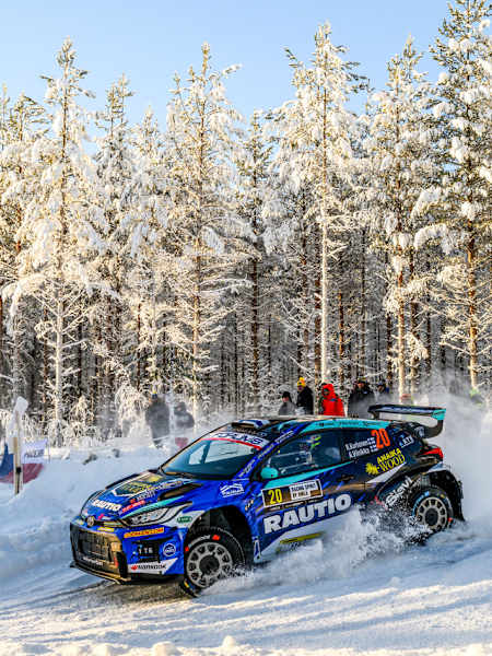 Roope Korhonen leads the way in WRC2 following Friday action
