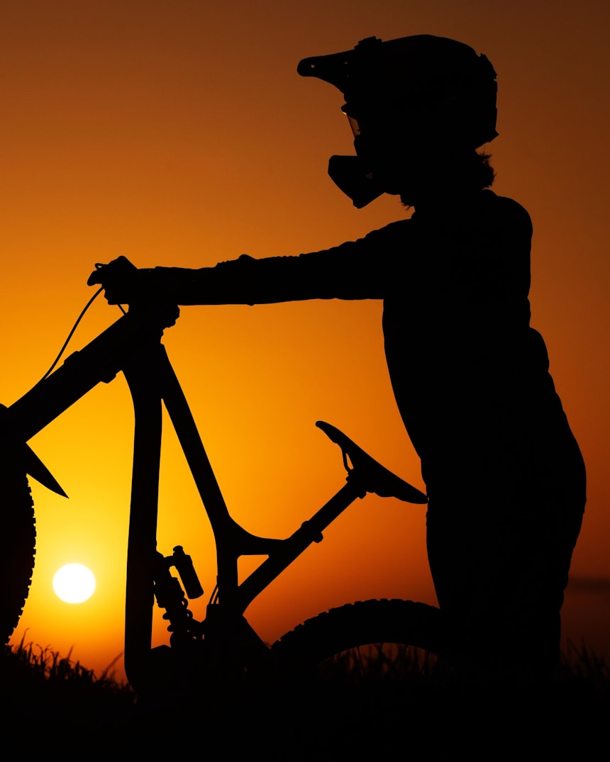 riding a bike at night