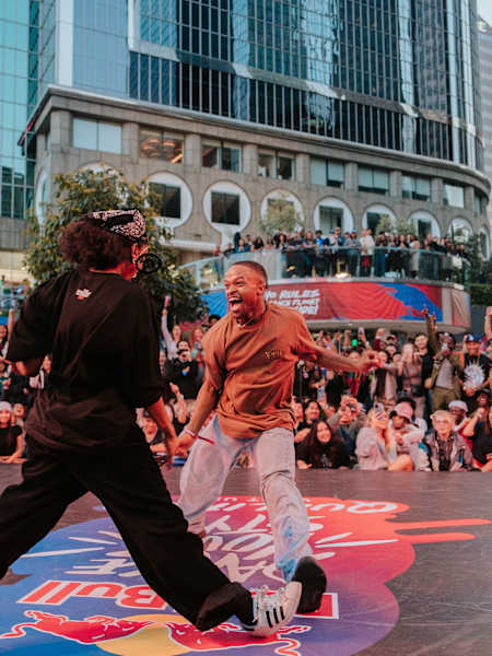 Fantaye competes against Tyler D Creator at Red Bull Dance Your Style in LA