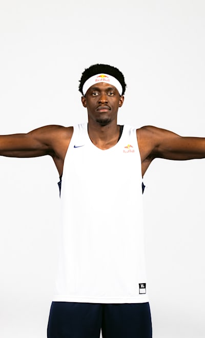Portrait of NBA basketball player PAscal Siakam.