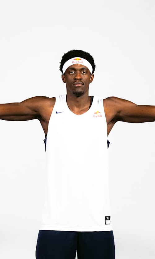Portrait of NBA basketball player PAscal Siakam.