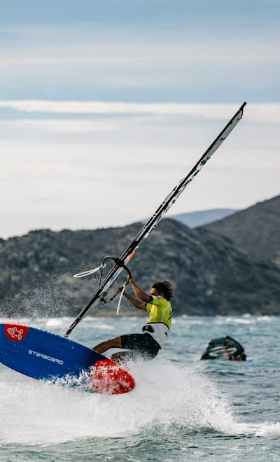 Lennart Neubauer in action at the 2024 Freestyle Pro Tour Final “Michalis Mavrogiannopoulos" in Naxos, Greece.
