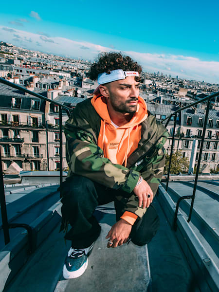 Majid poses for a portrait on the rooftop of the Theatre du Chatelet during Red Bull Dance Tour in Paris, France on October 3, 2020