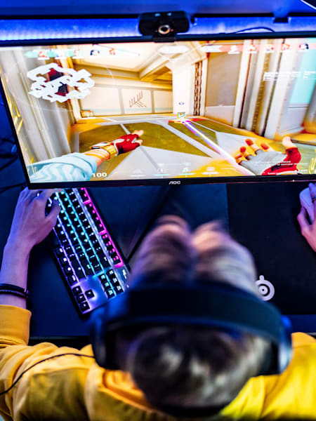 Participant during match of Red Bull Campus Clutch in Kaunas, Lithuania on November 19, 2022 