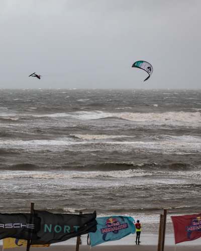 A North rider during Red Bull Megaloop 