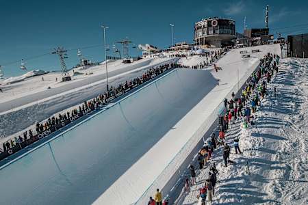Ayumu Hirano at the Laax Open finals in Switzerland.