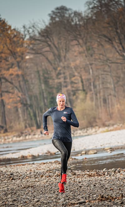 Orienteer Judith Wyder of Switzerland during a training session in Belp, Switzerland on November 23, 2020.