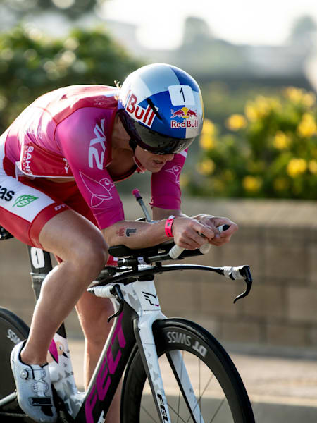Daniela Ryf in action during the IRONMAN 70.3 World Championship in Port Ellzabeth, South Africa, on September 1, 2018