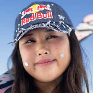 The freestyle skier Anri Kawamura poses for a portrait in Mammoth, Arizona, United States on May 7, 2025.
