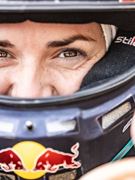 Cristina Gutiérrez durante el shakedown previo al Desafío Ruta 40 2023 en La Rioja, Argentina. el 26 de agosto de 2023.