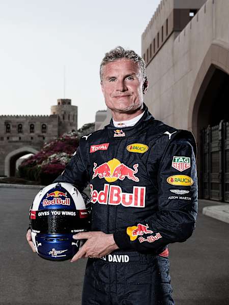 David Coulthard poses for a portrait during a Red Bull F1 Showrun at Mutrah in Sultanate of Oman on April 8, 2016