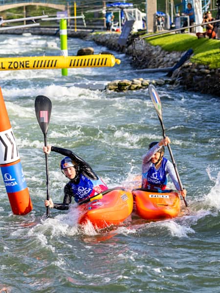Evy Leibfarth at the 2021 ICF Canoe Slalom & Wildwater Canoeing World Championships