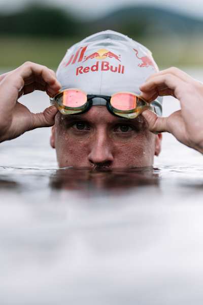 Kristian Blummenfelt seen during a swim in Bergen, Norway on August 7, 2021. 