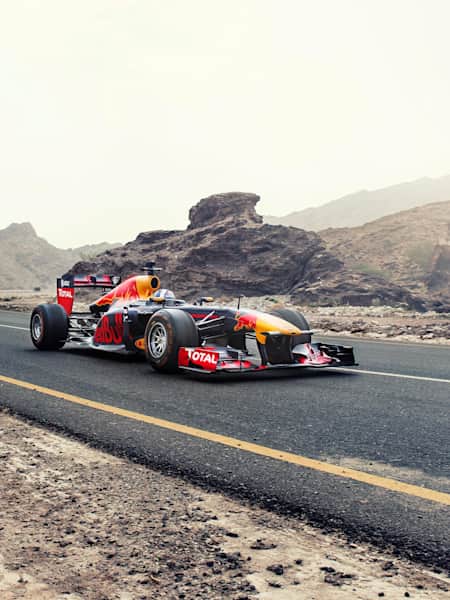 The Red Bull Racing Show Car in Oman