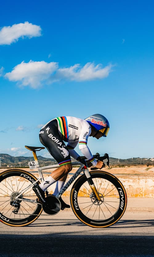 Remco Evenepoel of Red Bull – BORA – hansgrohe during Stage 2 (ITT) (Carlet – Alginet) of 77th Volta Comunitat Valenciana in Valencia, Spain on Feb 05, 2026.