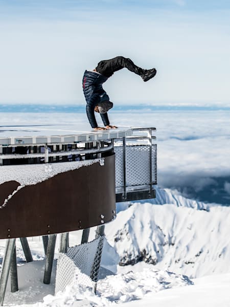 B-Boy Junior nos Alpes Suíços